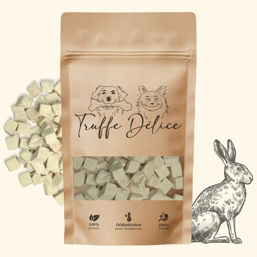 Friandises lapin lyophilisées - friandise_naturelle_pour_chien - TRUFFE DÉLICE