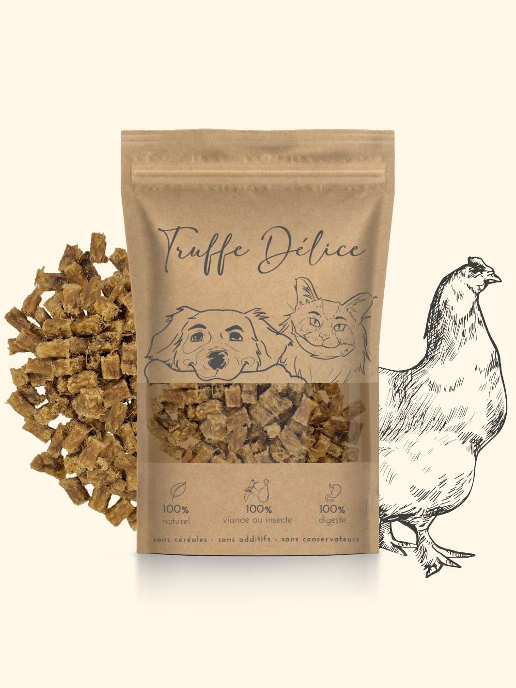 Friandises poulet - friandise_naturelle_pour_chien - TRUFFE DÉLICE
