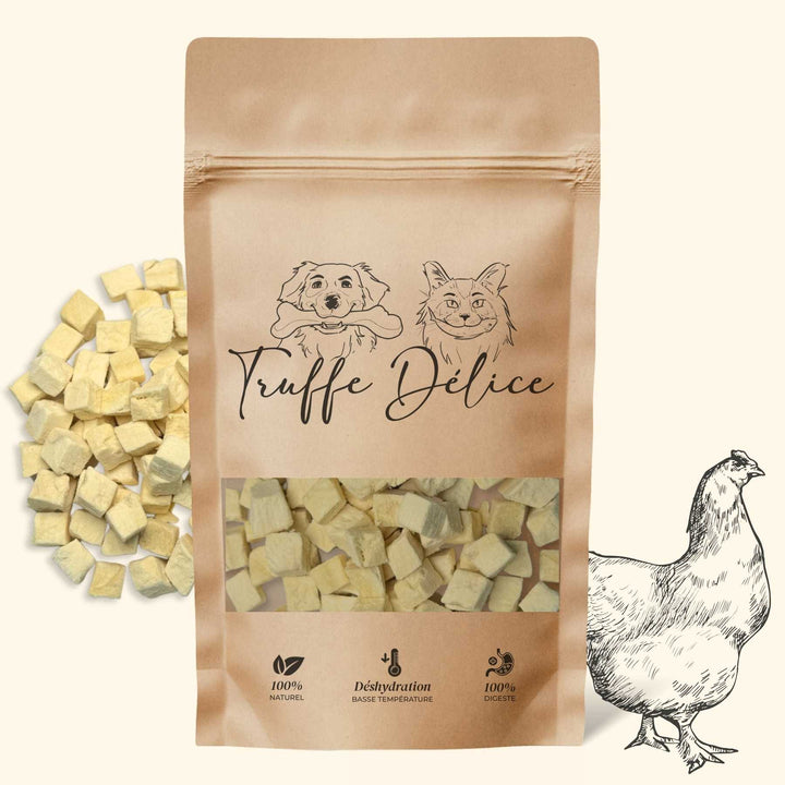 Friandises poulet lyophilisées - friandise_naturelle_pour_chien - TRUFFE DÉLICE