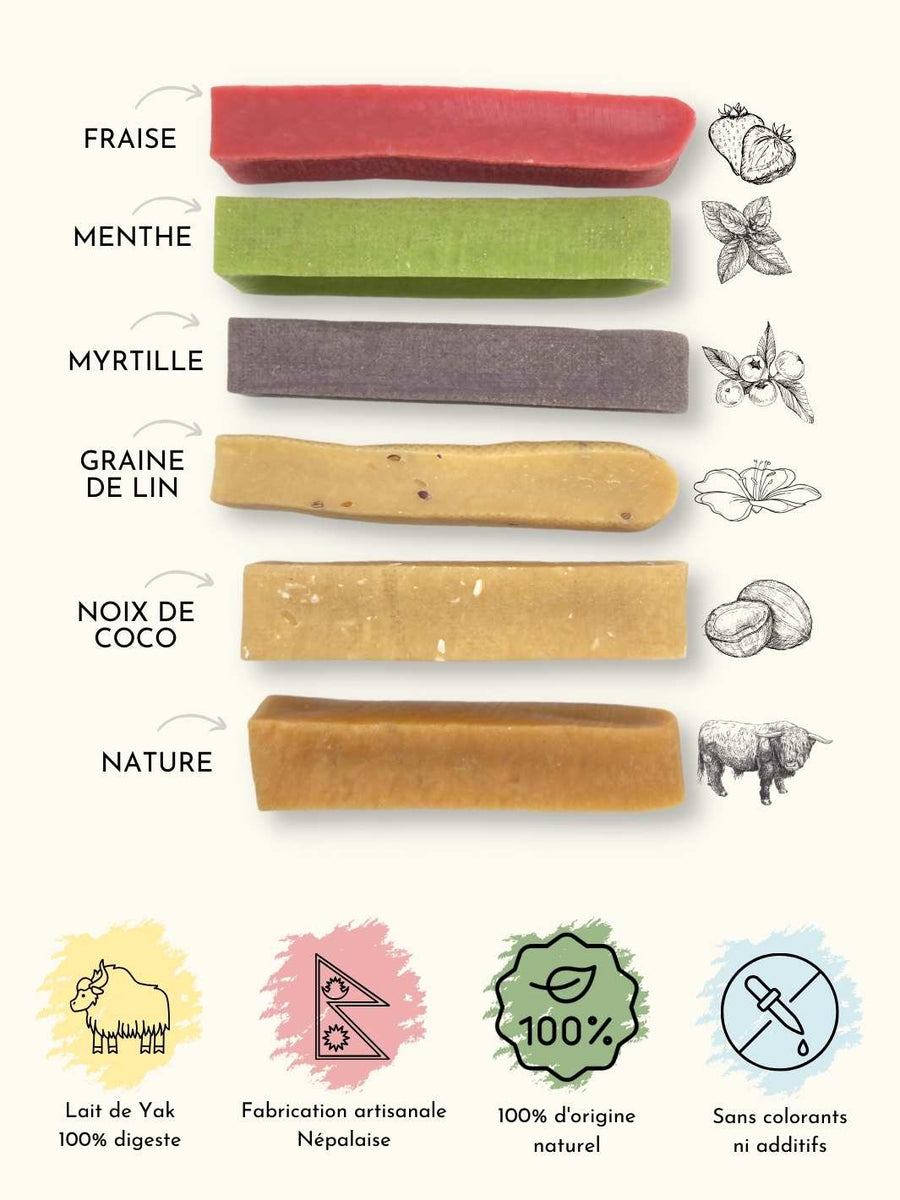 Fromage de YAK pour chien 100 naturel Friandise naturelle Truffe delice
