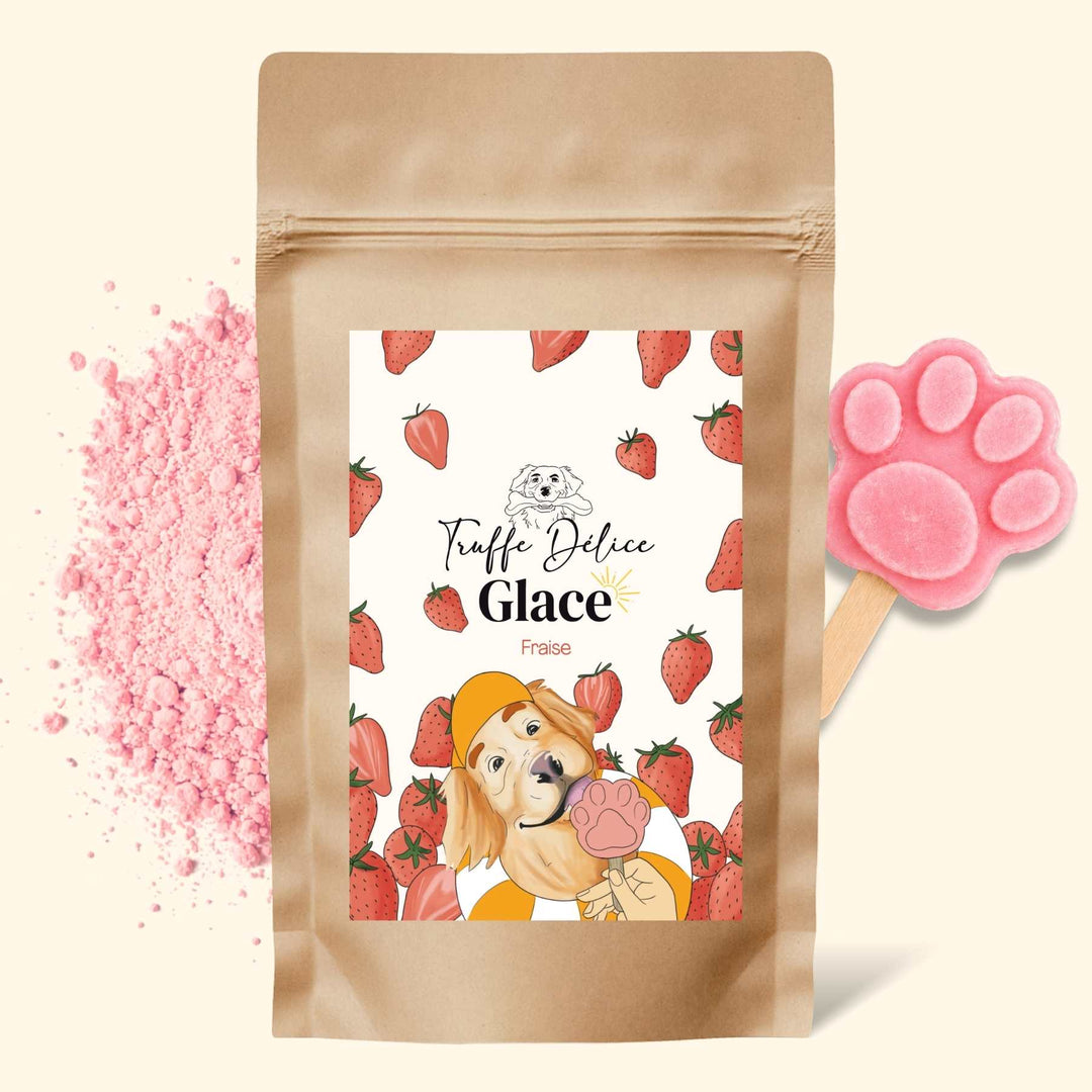 Glace fraise - friandise_naturelle_pour_chien - TRUFFE DÉLICE