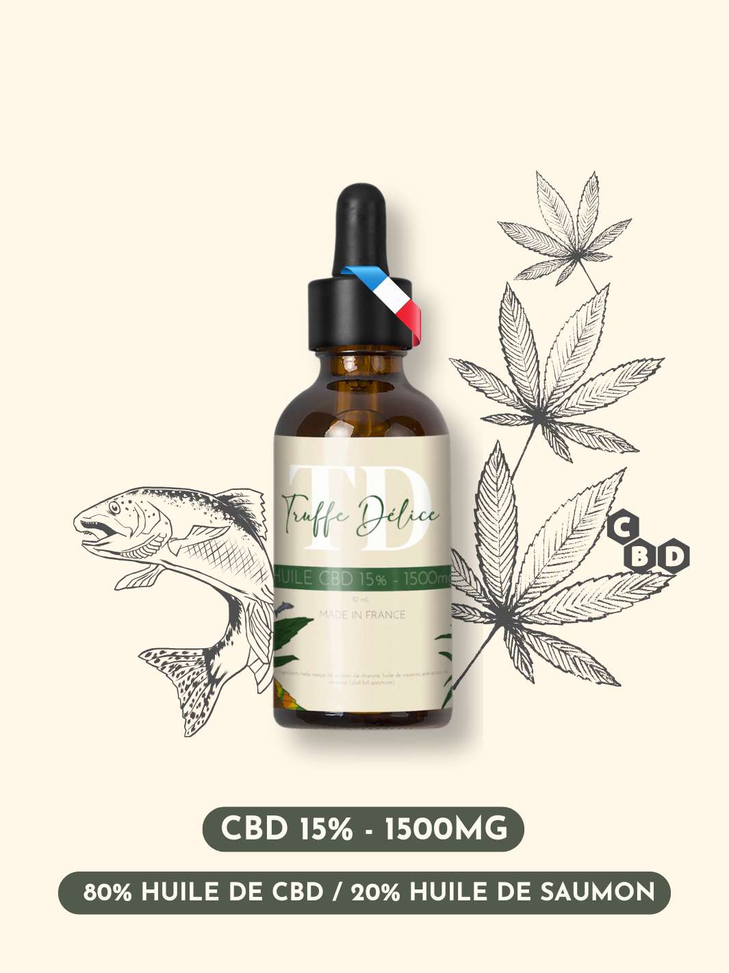 Huile CBD chien - friandise_naturelle_pour_chien - TRUFFE DÉLICE