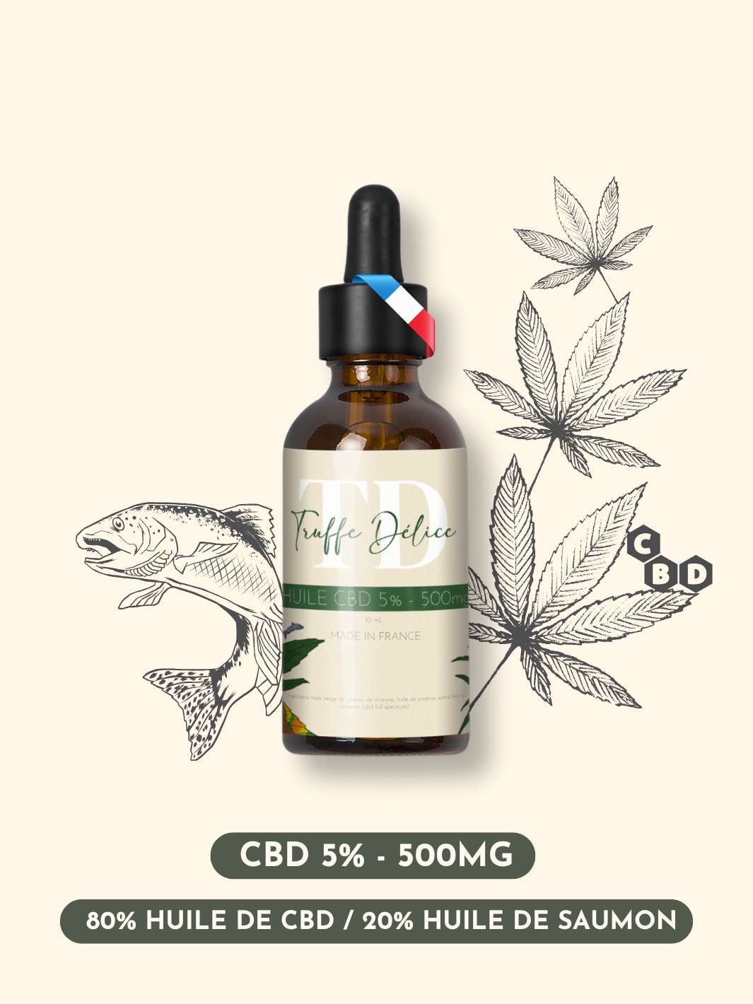 Huile CBD chien - friandise_naturelle_pour_chien - TRUFFE DÉLICE