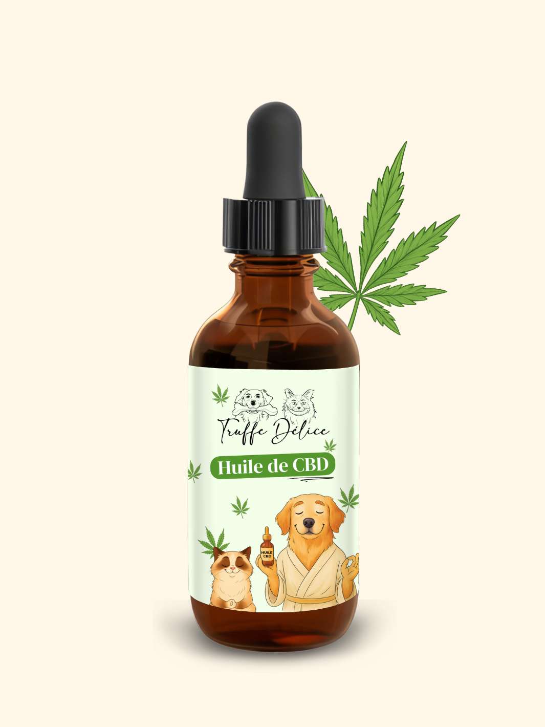 Huile CBD chien – complément naturel apaisant et relaxant
