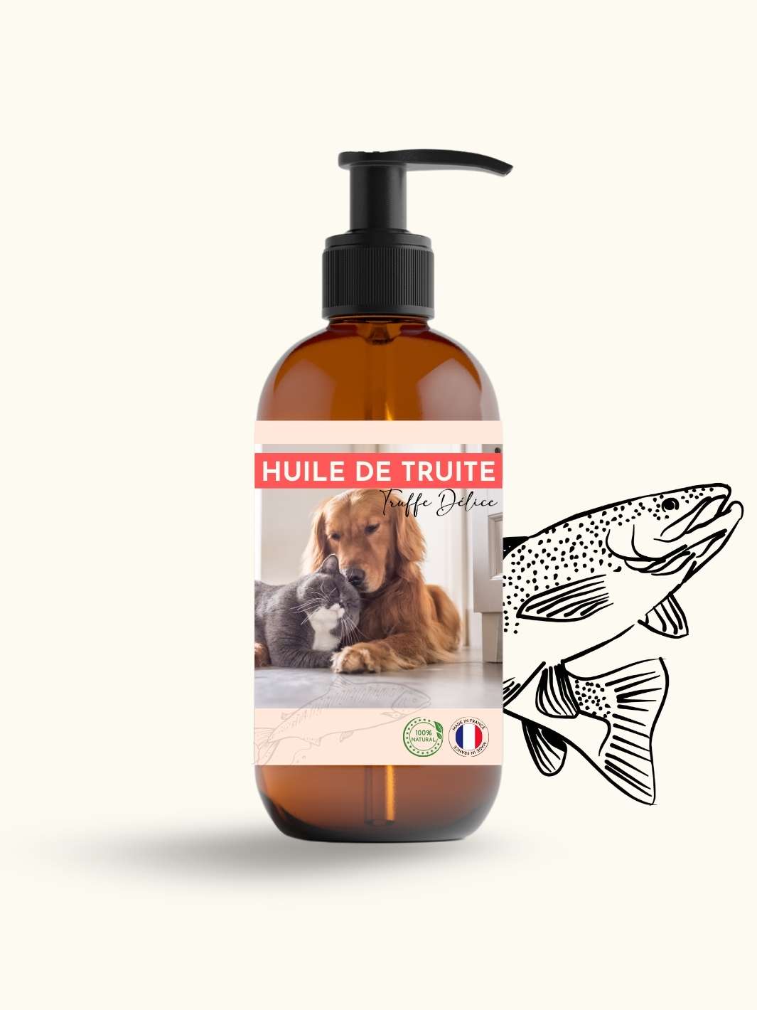 Huile de truite - #friandise_naturelle_pour_chien# - TRUFFE DÉLICE