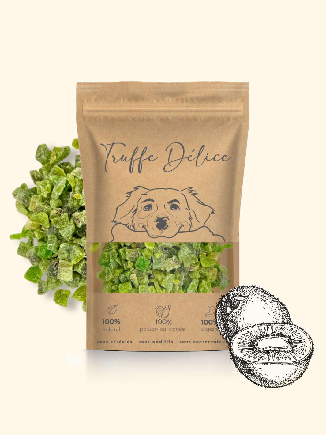 Kiwi chien - friandise_naturelle_pour_chien - TRUFFE DÉLICE