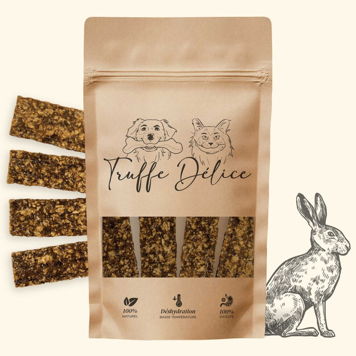 Lamelles lapin - friandise_naturelle_pour_chien - TRUFFE DÉLICE