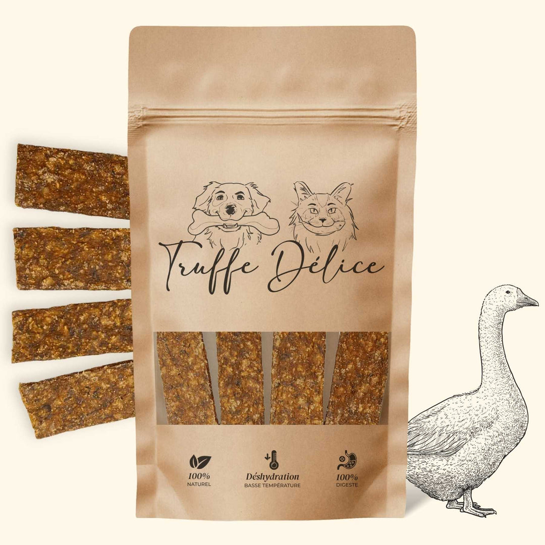 Lamelles oie - friandise_naturelle_pour_chien - TRUFFE DÉLICE