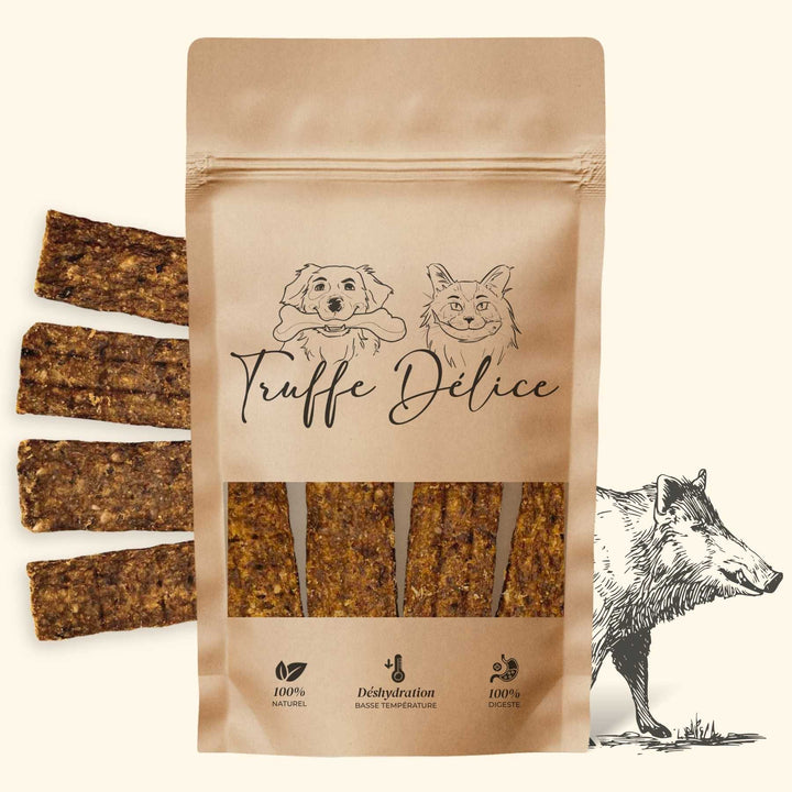 Lamelles sanglier - friandise_naturelle_pour_chien - TRUFFE DÉLICE