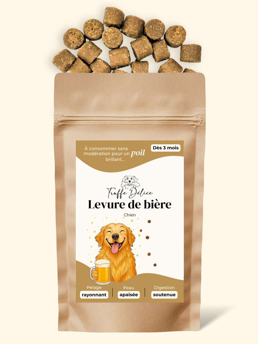 Levure de bière chien - friandise_naturelle_pour_chien - TRUFFE DÉLICE