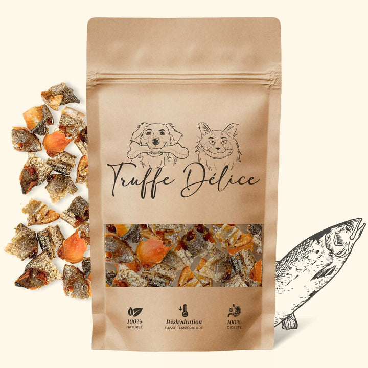 Morceaux de truite à la chair fondante - friandise_naturelle_pour_chien - TRUFFE DÉLICE
