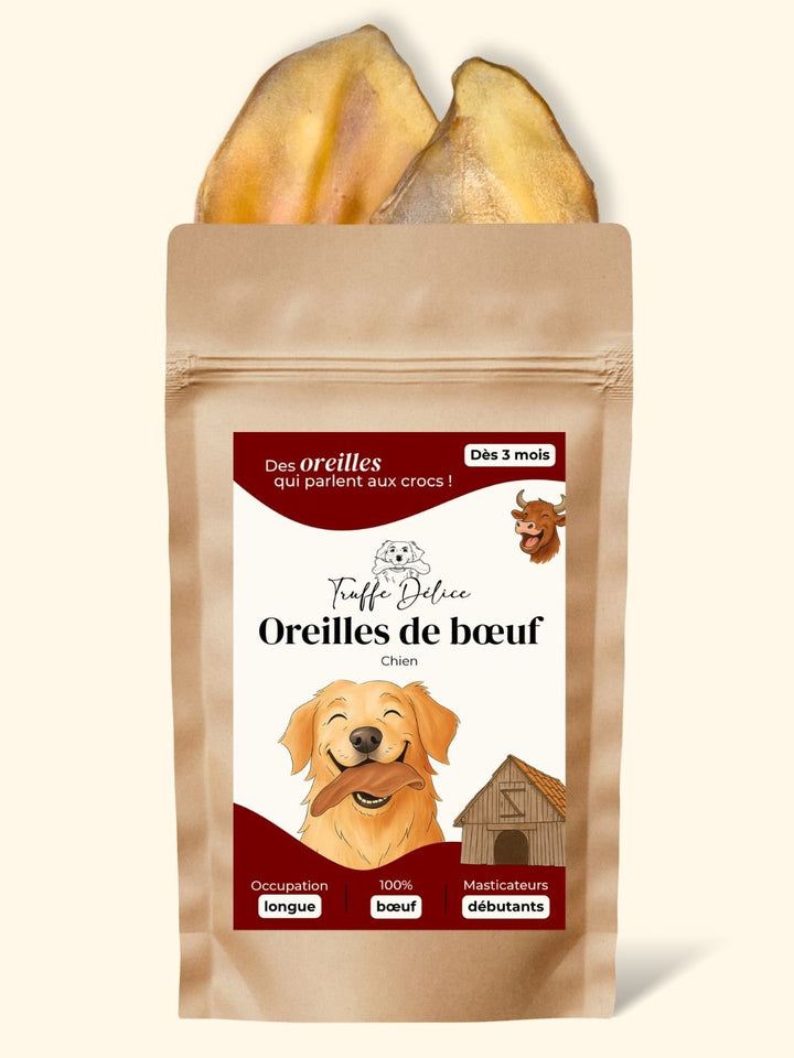 Oreilles de bœuf - friandise_naturelle_pour_chien - TRUFFE DÉLICE