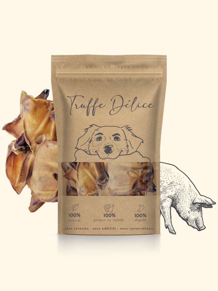 Oreilles de cochon - friandise_naturelle_pour_chien - TRUFFE DÉLICE