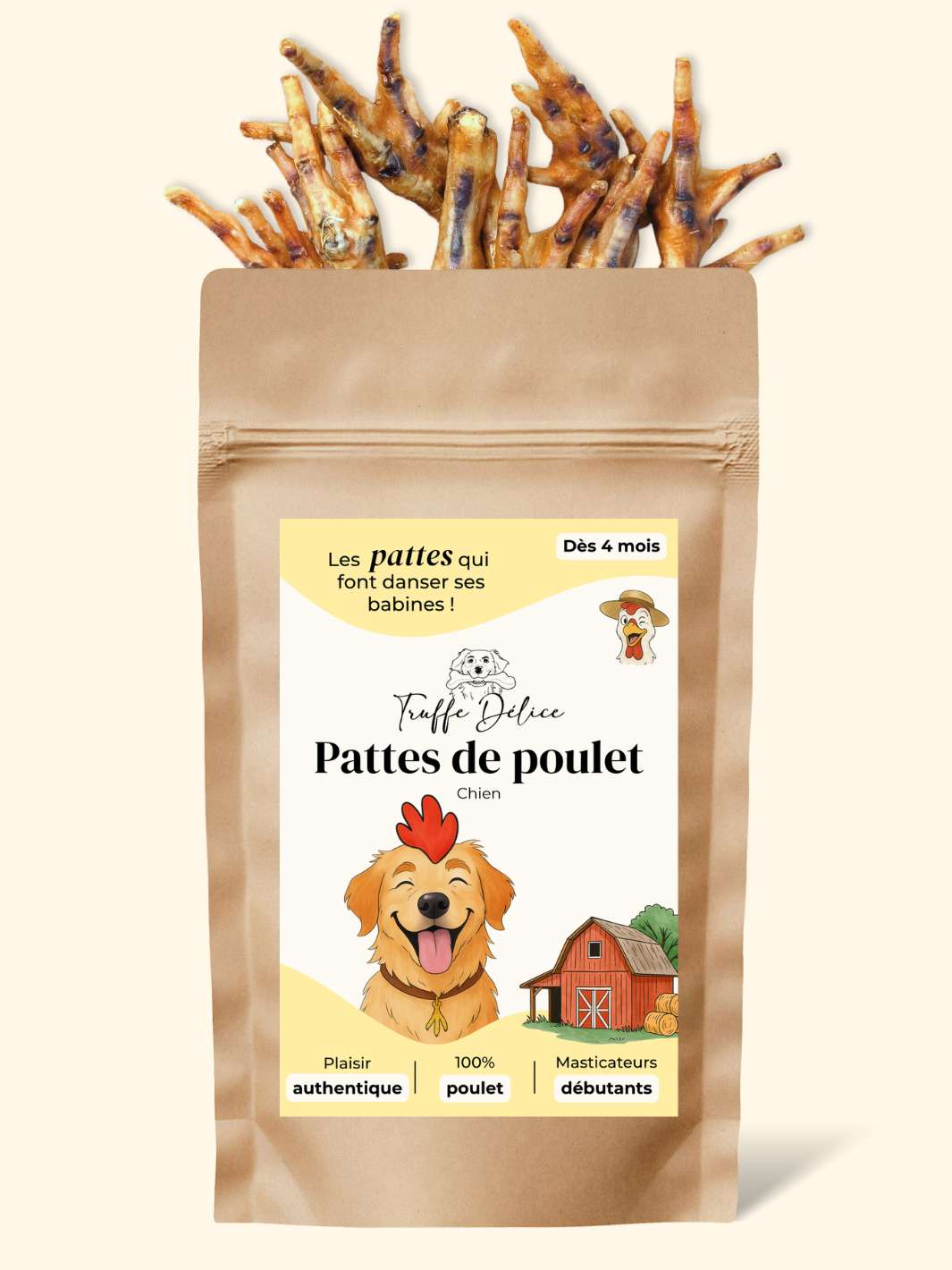 Pattes de poulet - friandise_naturelle_pour_chien - TRUFFE DÉLICE