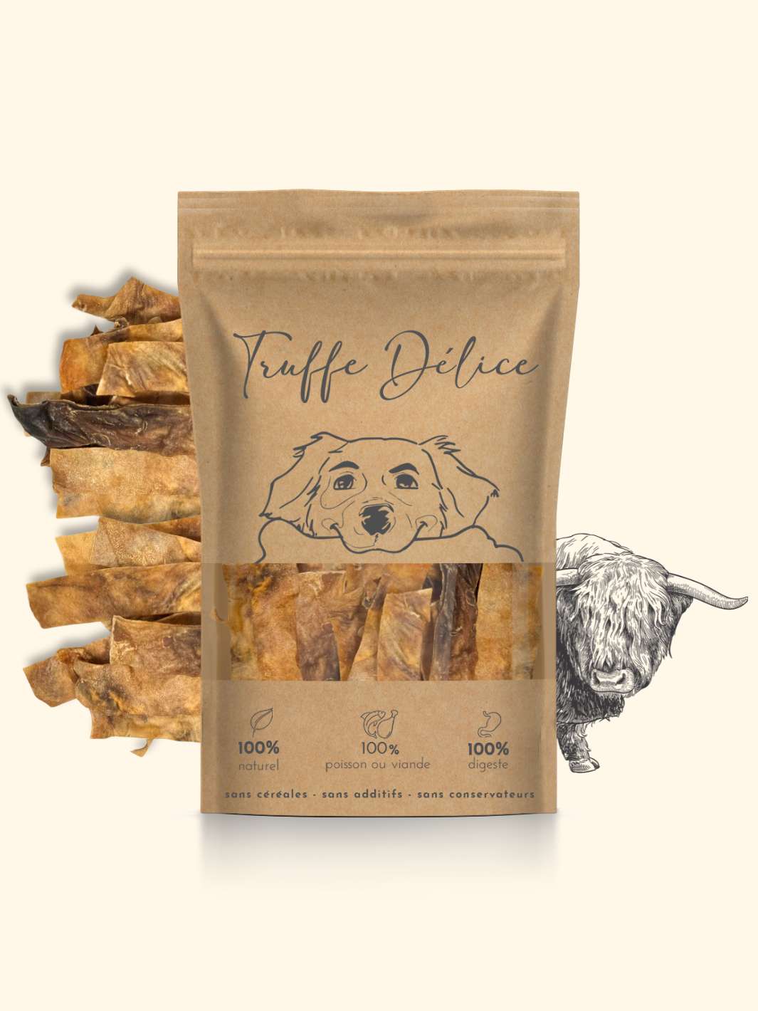 Peaux de yak - friandise_naturelle_pour_chien - TRUFFE DÉLICE