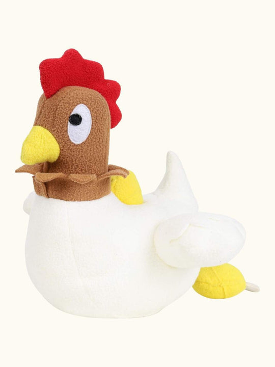 Plush hen and her hidden eggs