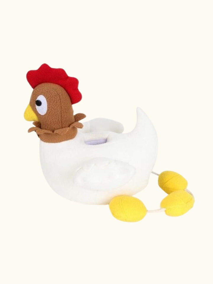 Peluche poule et ses oeufs cachés - #friandise_naturelle_pour_chien# - TRUFFE DÉLICE