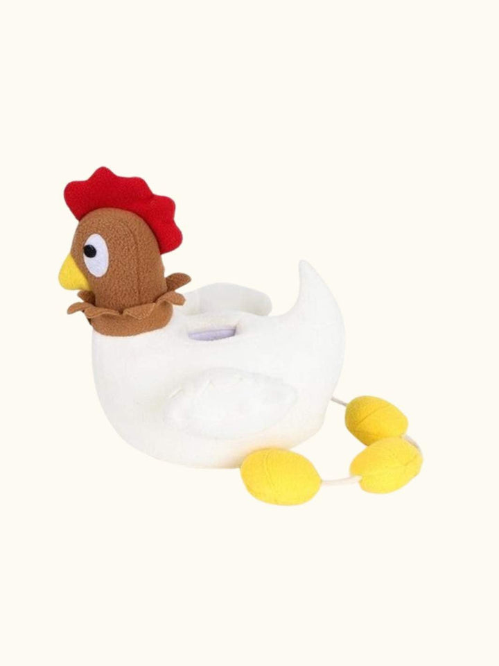 Peluche poule et ses oeufs cachés - #friandise_naturelle_pour_chien# - TRUFFE DÉLICE