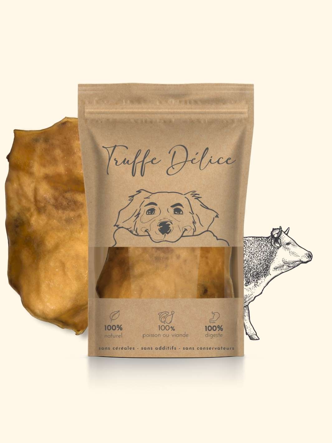 Plaque de boeuf - friandise_naturelle_pour_chien - TRUFFE DÉLICE