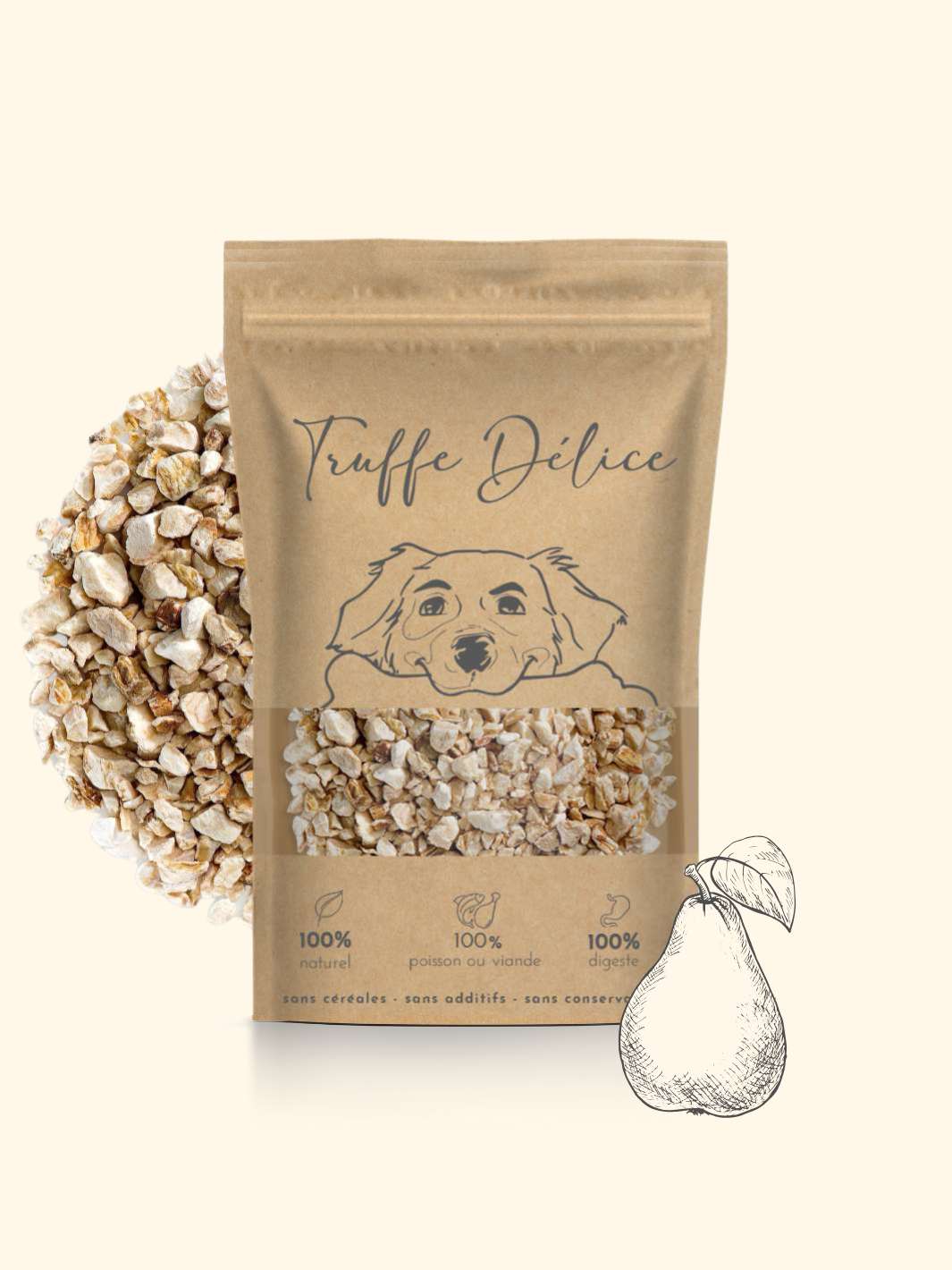Poire chien - friandise_naturelle_pour_chien - TRUFFE DÉLICE