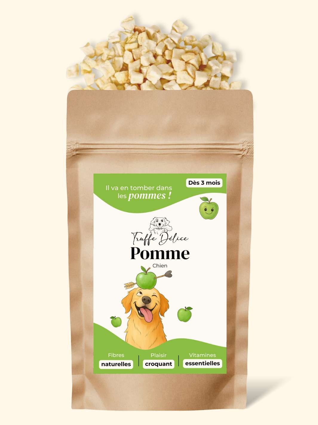 Pomme chien｜Friandises naturelles aux pommes pour chiens