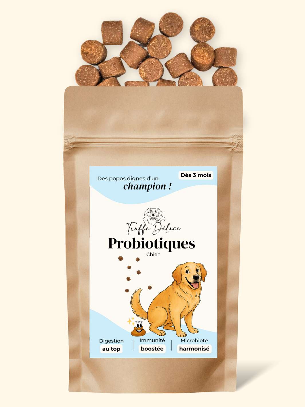 Probiotique chien - friandise_naturelle_pour_chien - TRUFFE DÉLICE