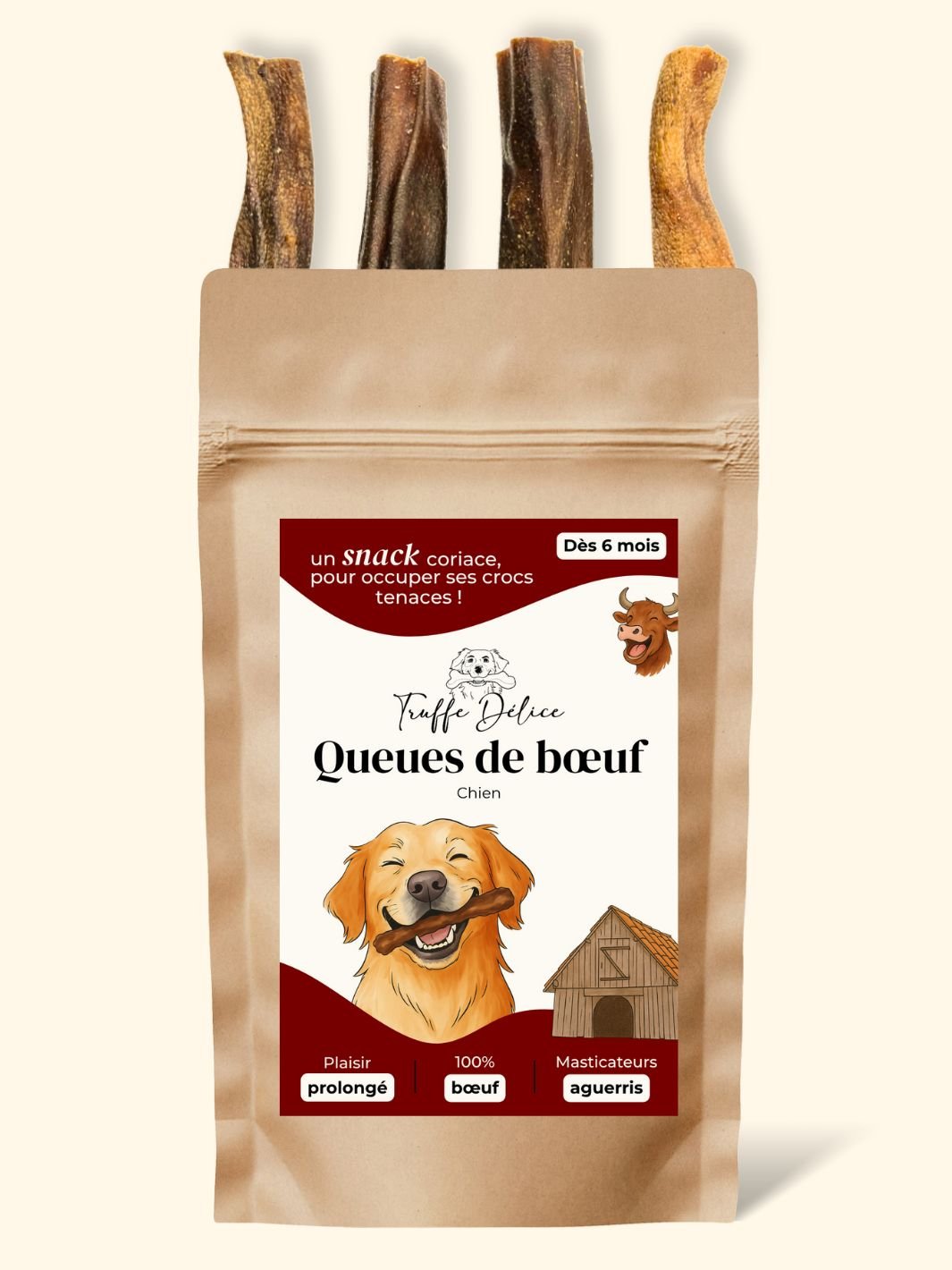 Queues de boeuf - friandise_naturelle_pour_chien - TRUFFE DÉLICE