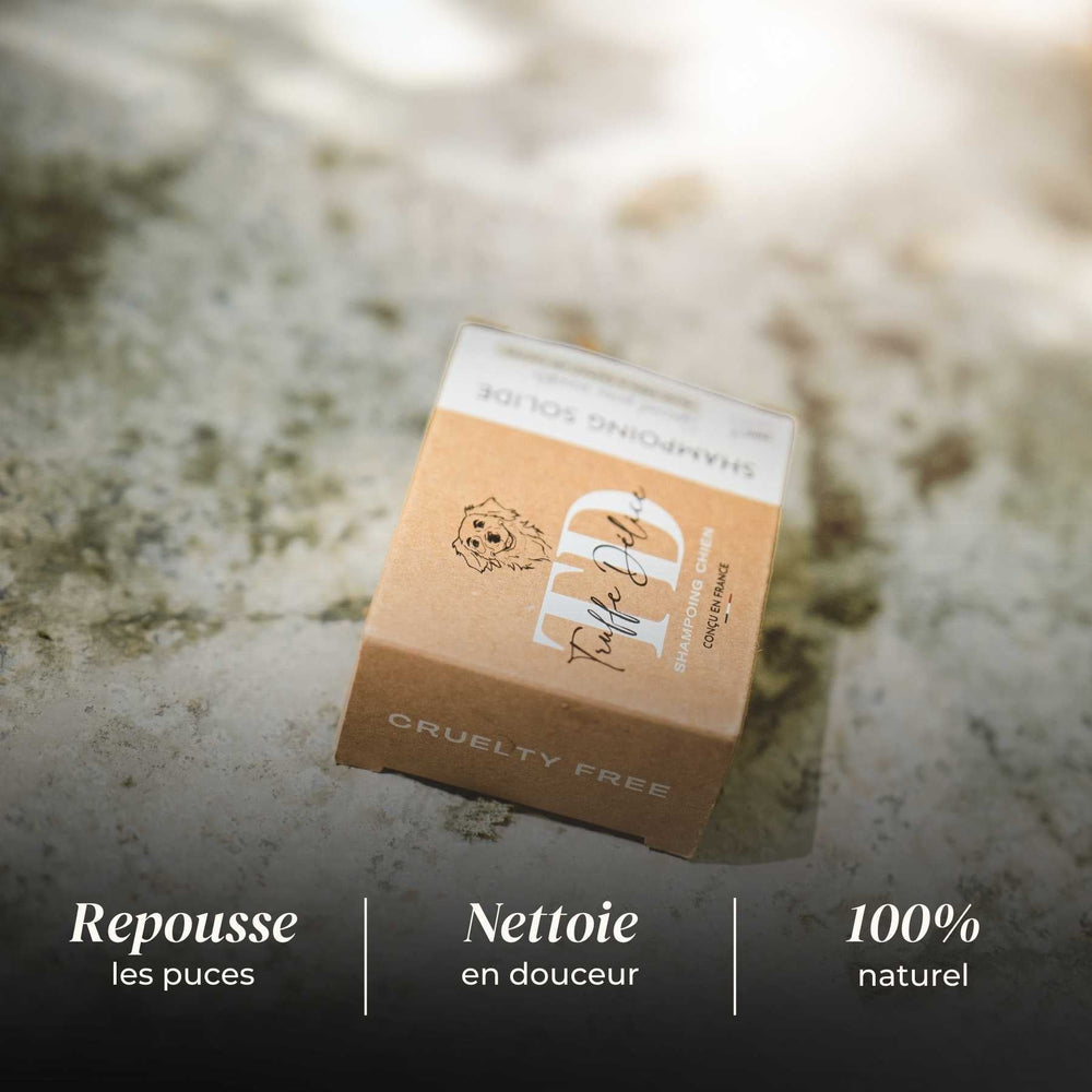 Shampoing anti puce chien - friandise_naturelle_pour_chien - TRUFFE DÉLICE