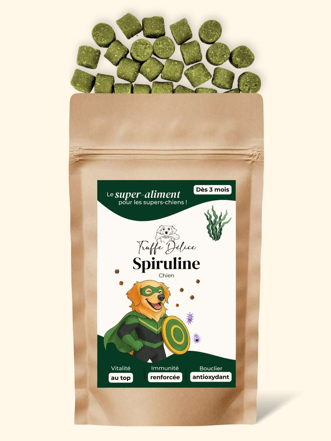 Spiruline pour chien – cure bien-être et immunité renforcée