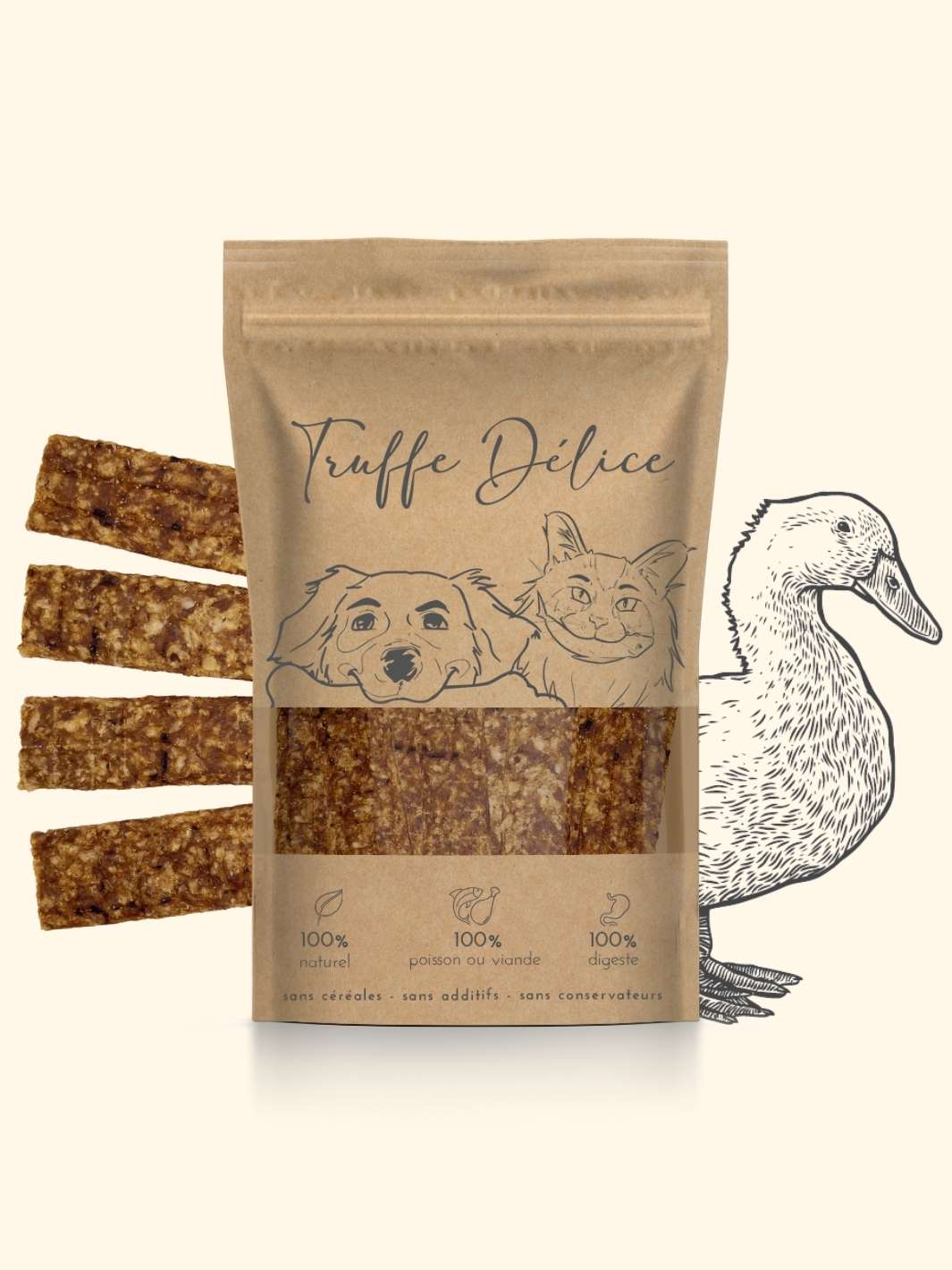 Sticks canard - friandise_naturelle_pour_chien - TRUFFE DÉLICE