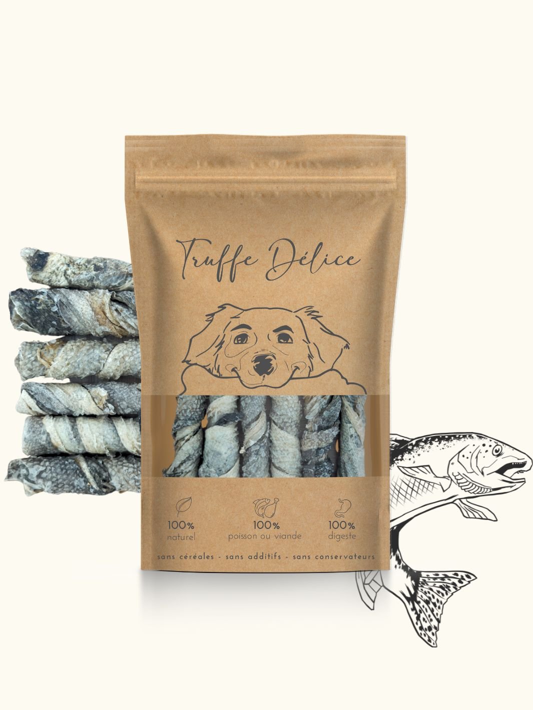 Sticks de saumon - friandise_naturelle_pour_chien - TRUFFE DÉLICE