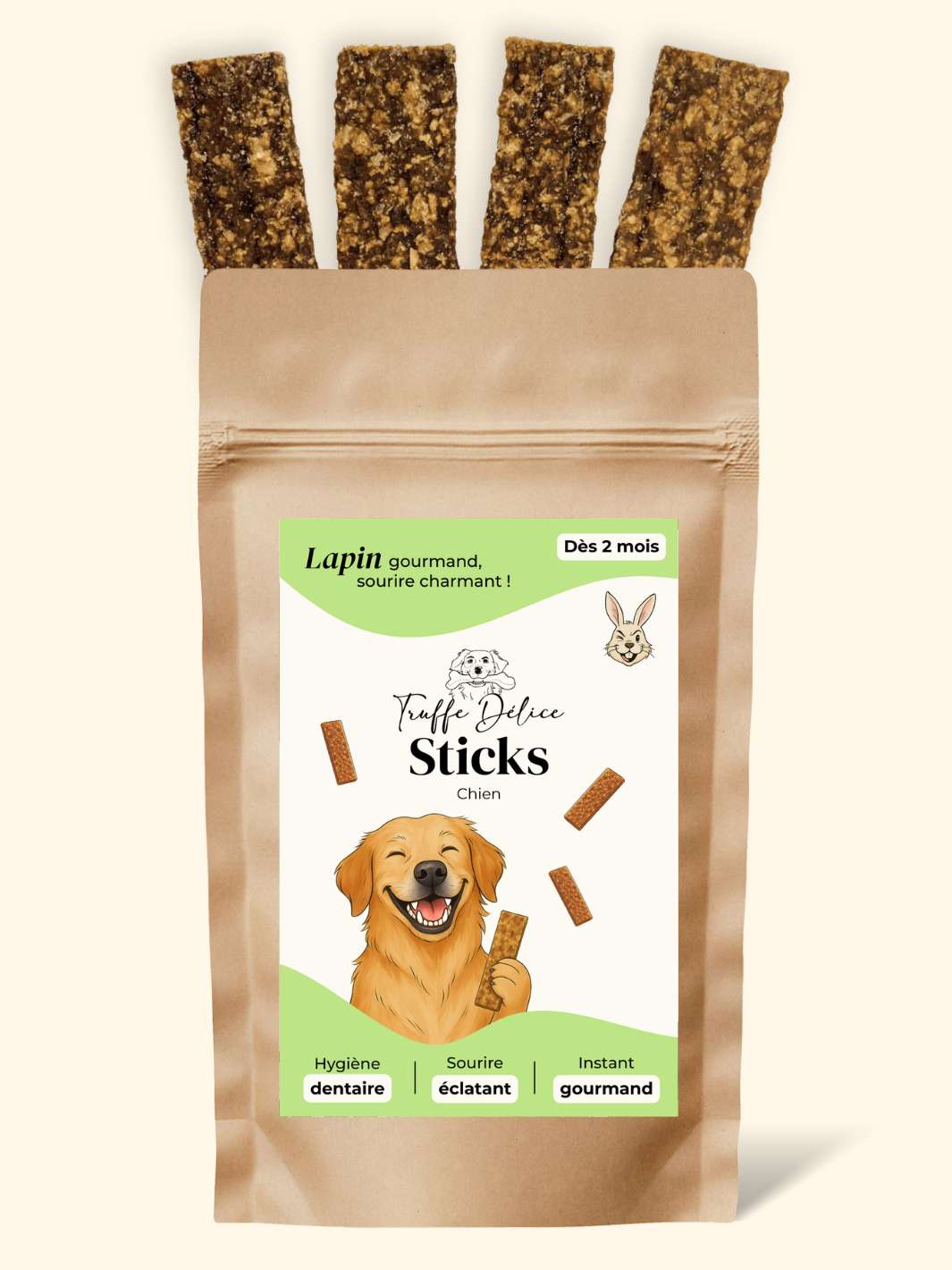 Sticks lapin - friandise_naturelle_pour_chien - TRUFFE DÉLICE