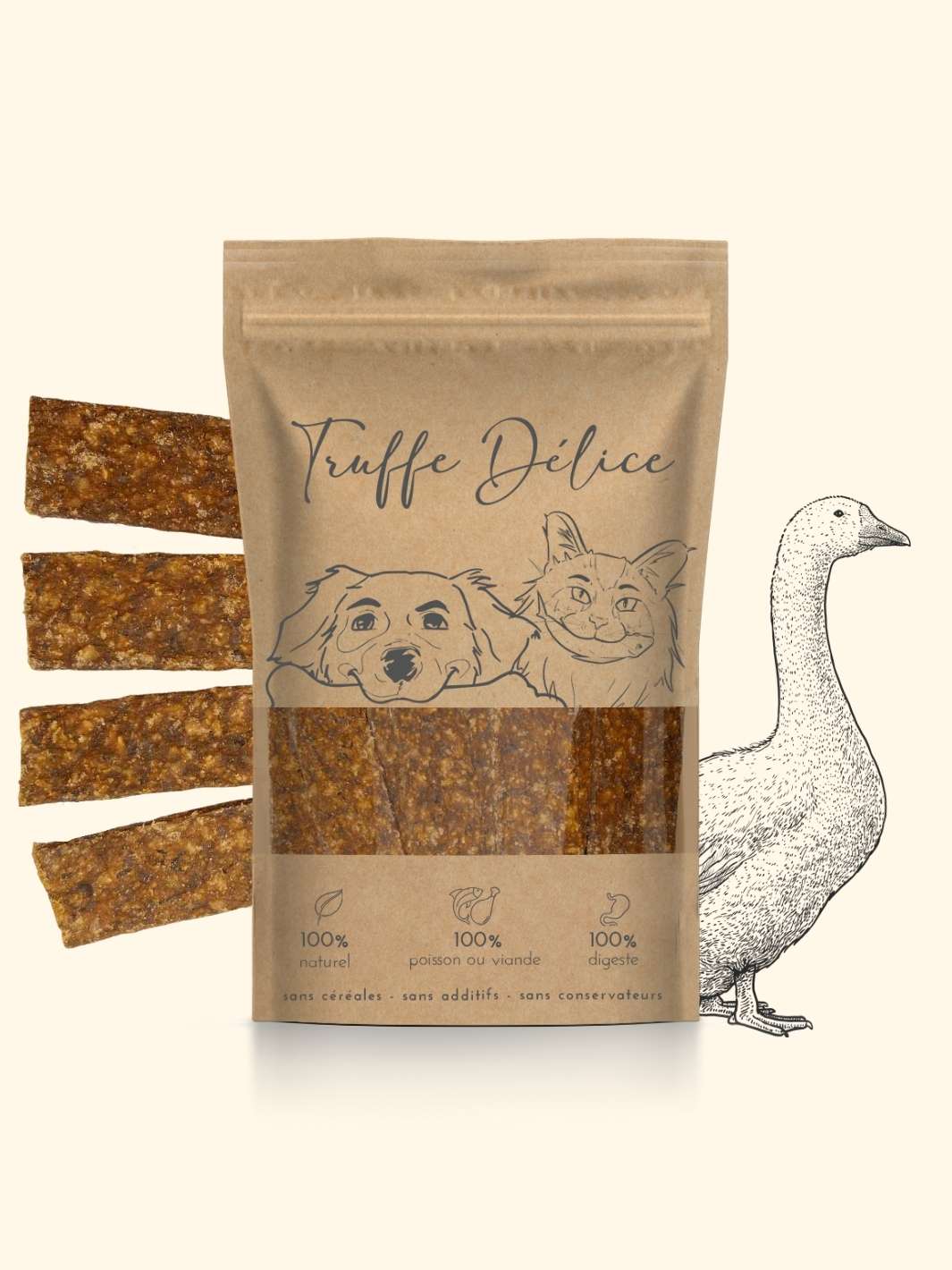 Sticks oie - friandise_naturelle_pour_chien - TRUFFE DÉLICE