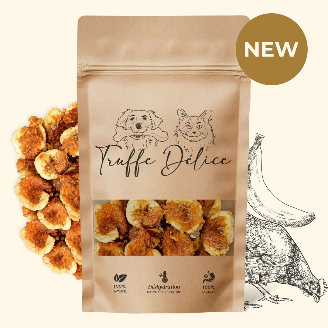 Sticks poulet banane - friandise_naturelle_pour_chien - TRUFFE DÉLICE