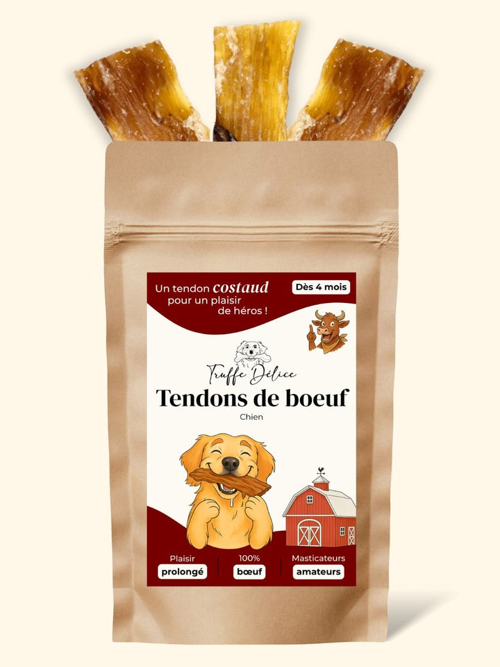 Tendons de boeuf - friandise_naturelle_pour_chien - TRUFFE DÉLICE