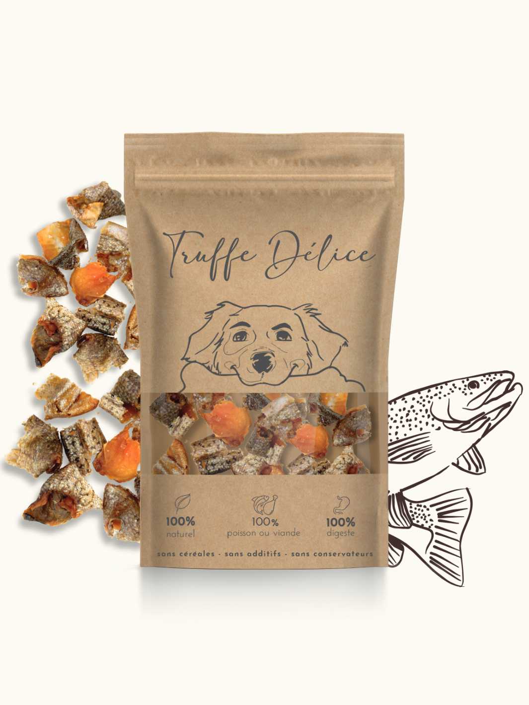 Trachées de bœuf (lot) - #friandise_naturelle_pour_chien# - TRUFFE DÉLICE