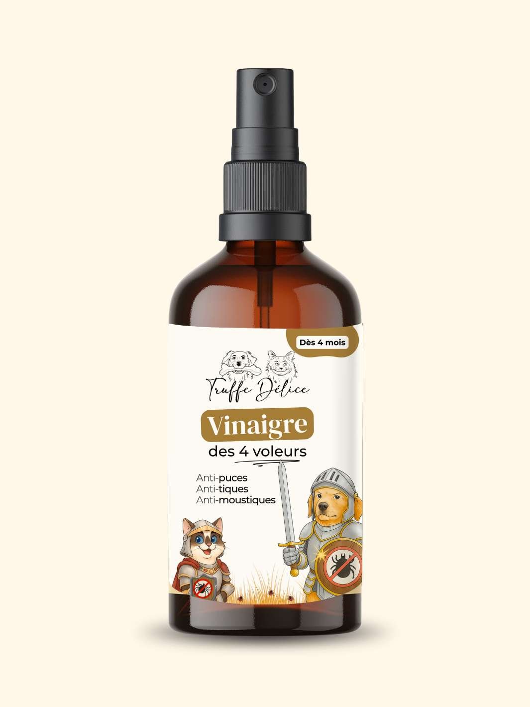 Vinaigre des 4 voleurs - Antiparasitaire chien - friandise_naturelle_pour_chien - TRUFFE DÉLICE
