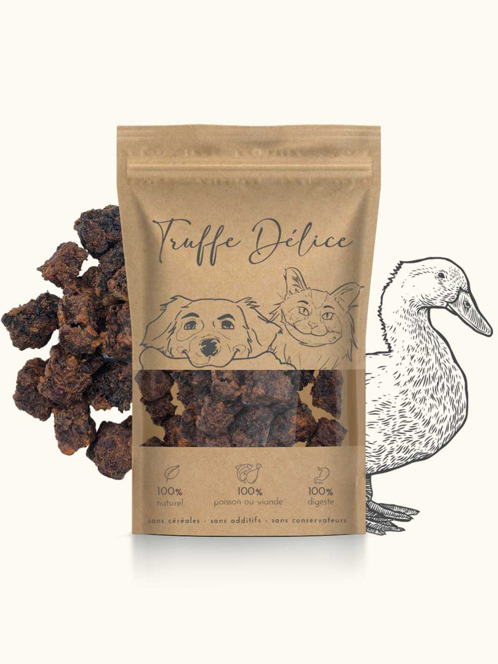 Cubes de canard - #friandise_naturelle_pour_chien# - Truffe delice
