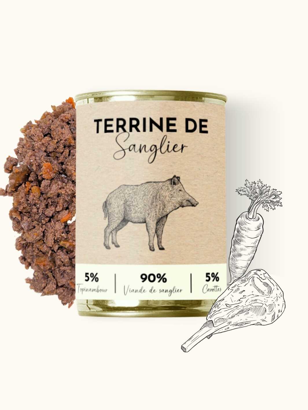 Pâtée de sanglier - #friandise_naturelle_pour_chien# - Truffe delice