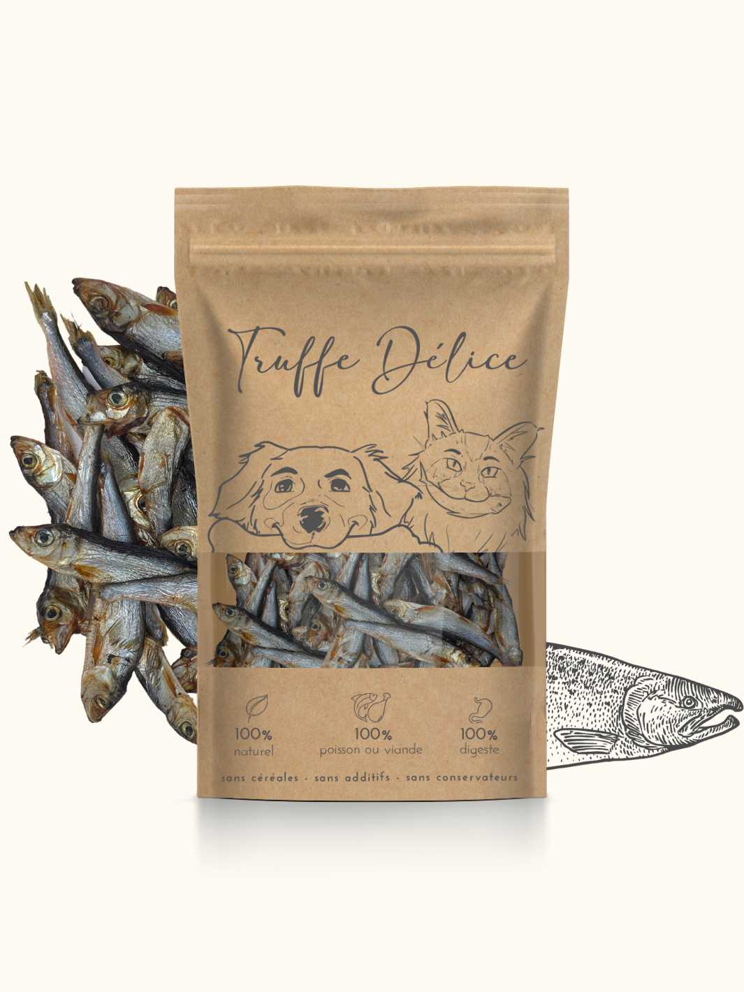 Sprats séchés pour chien et chat